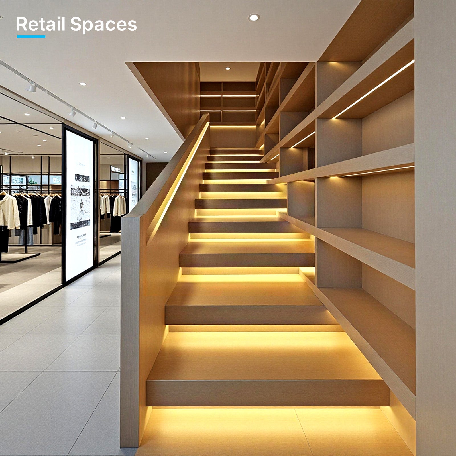 Intelligent Stair Light Kit for Retail Spaces