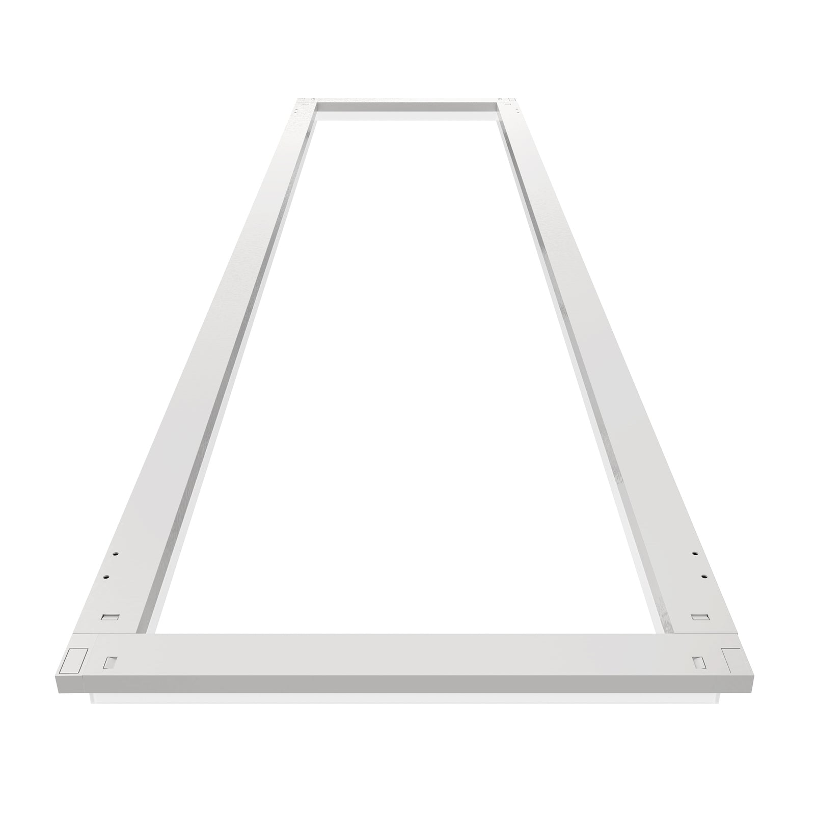SFL02 1x4ft surround frame LED light low-angle perspective highlighting ultra-slim profile