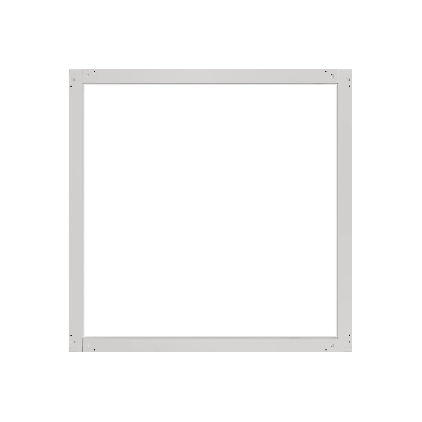 SFL02 2x2ft surround frame LED light front view with square minimalist frame design