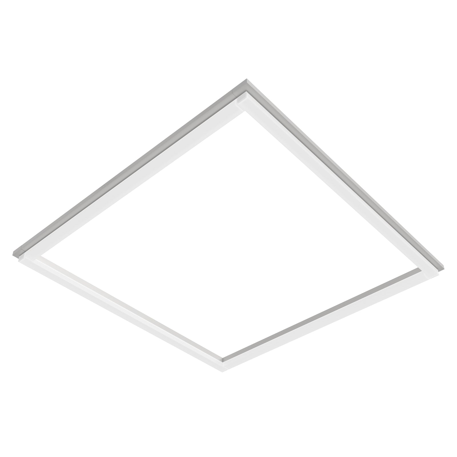 SFL02 2x2ft surround frame LED light main view, modern square ceiling frame fixture in white finish