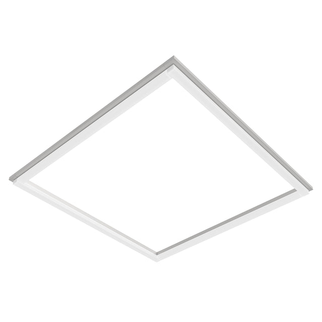 SFL02 2x2ft surround frame LED light main view, modern square ceiling frame fixture in white finish