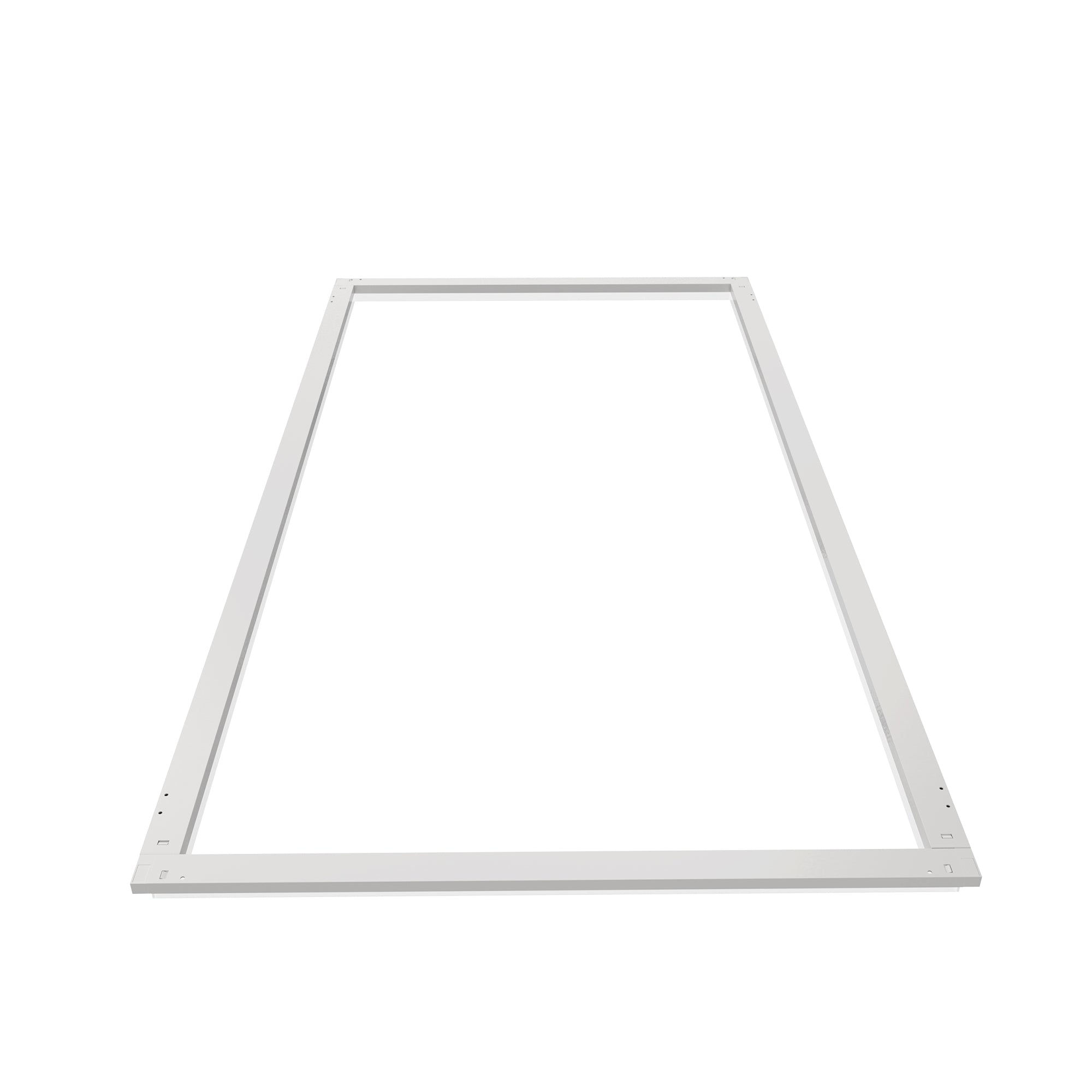 SFL02 2x4ft surround frame LED light low-angle perspective highlighting ultra-slim profile