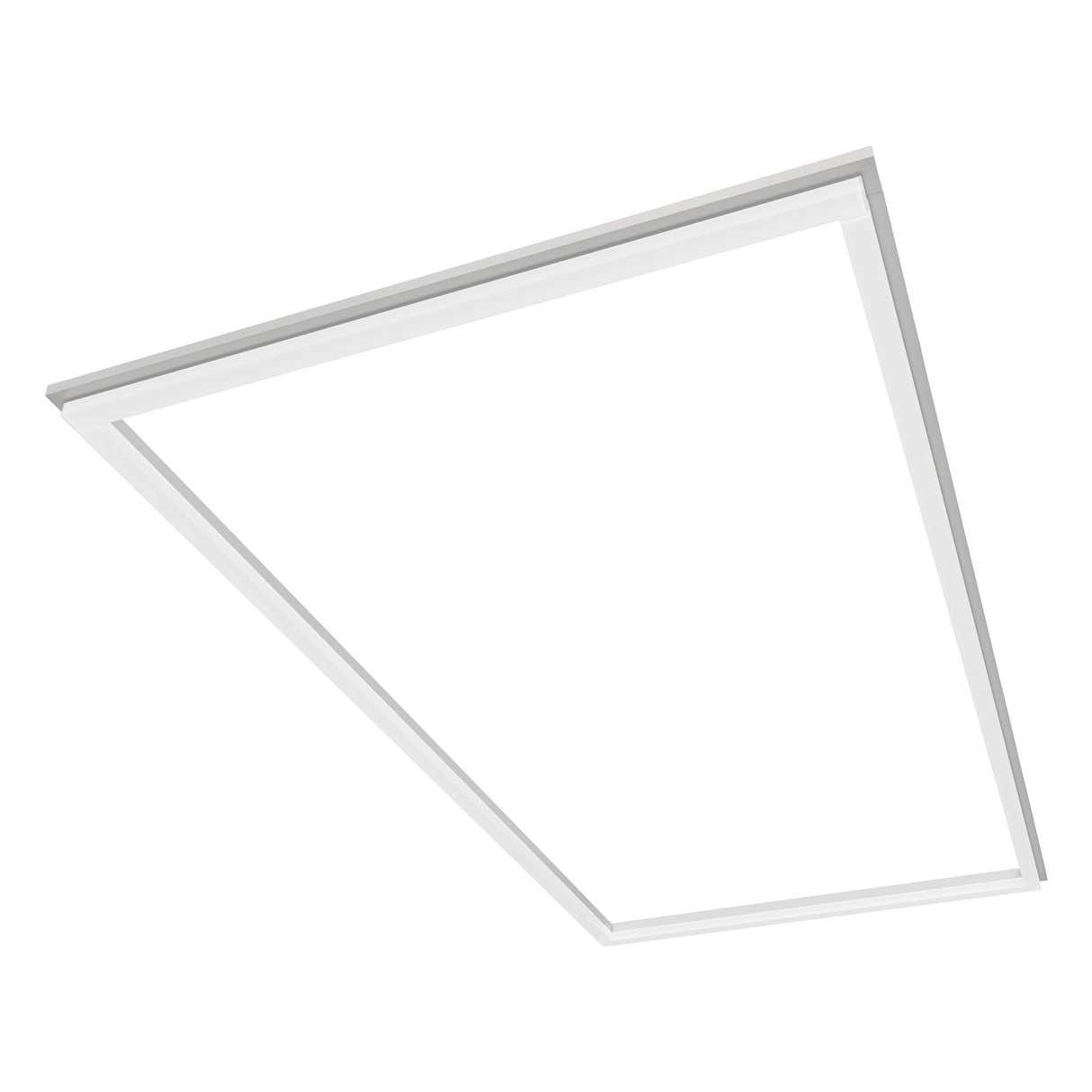 SFL02 2x4ft surround frame LED light main view, modern rectangular ceiling frame fixture in white finish