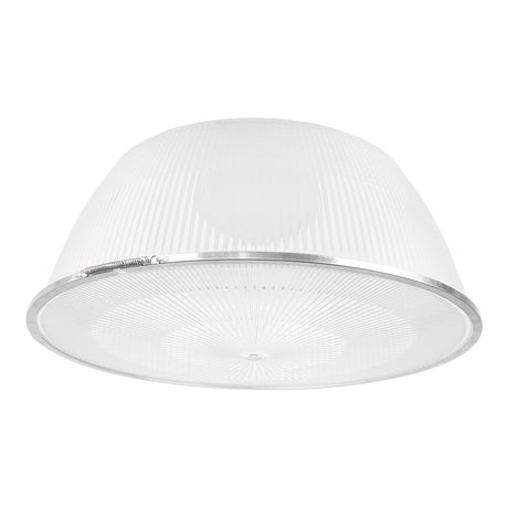 Small polycarbonate refractor with drop lens for LED high bay light