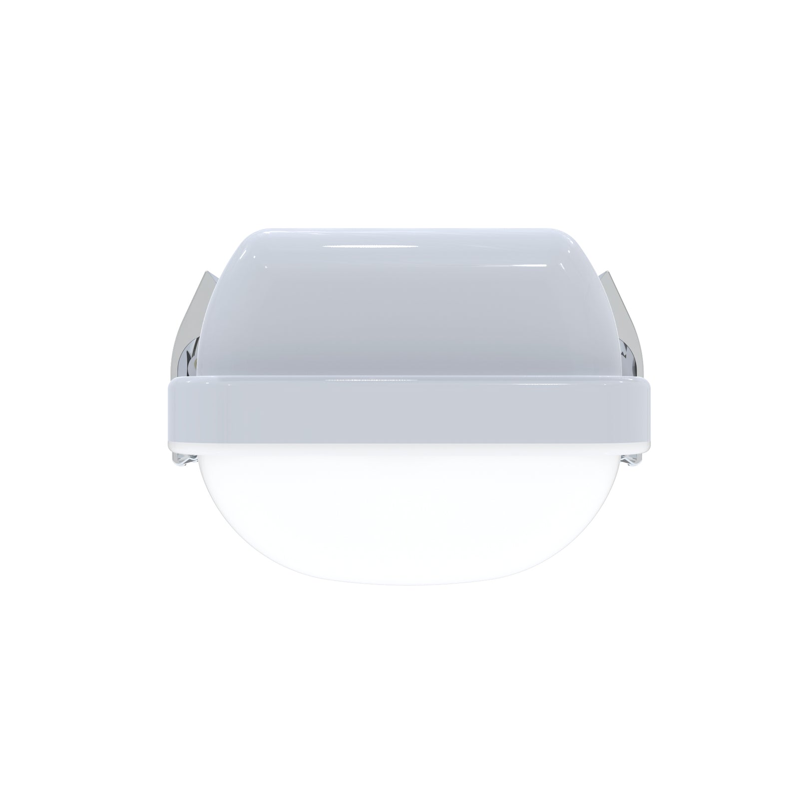 VT04 50W 4ft LED vapor tight light end cap close-up view showing waterproof sealing detail