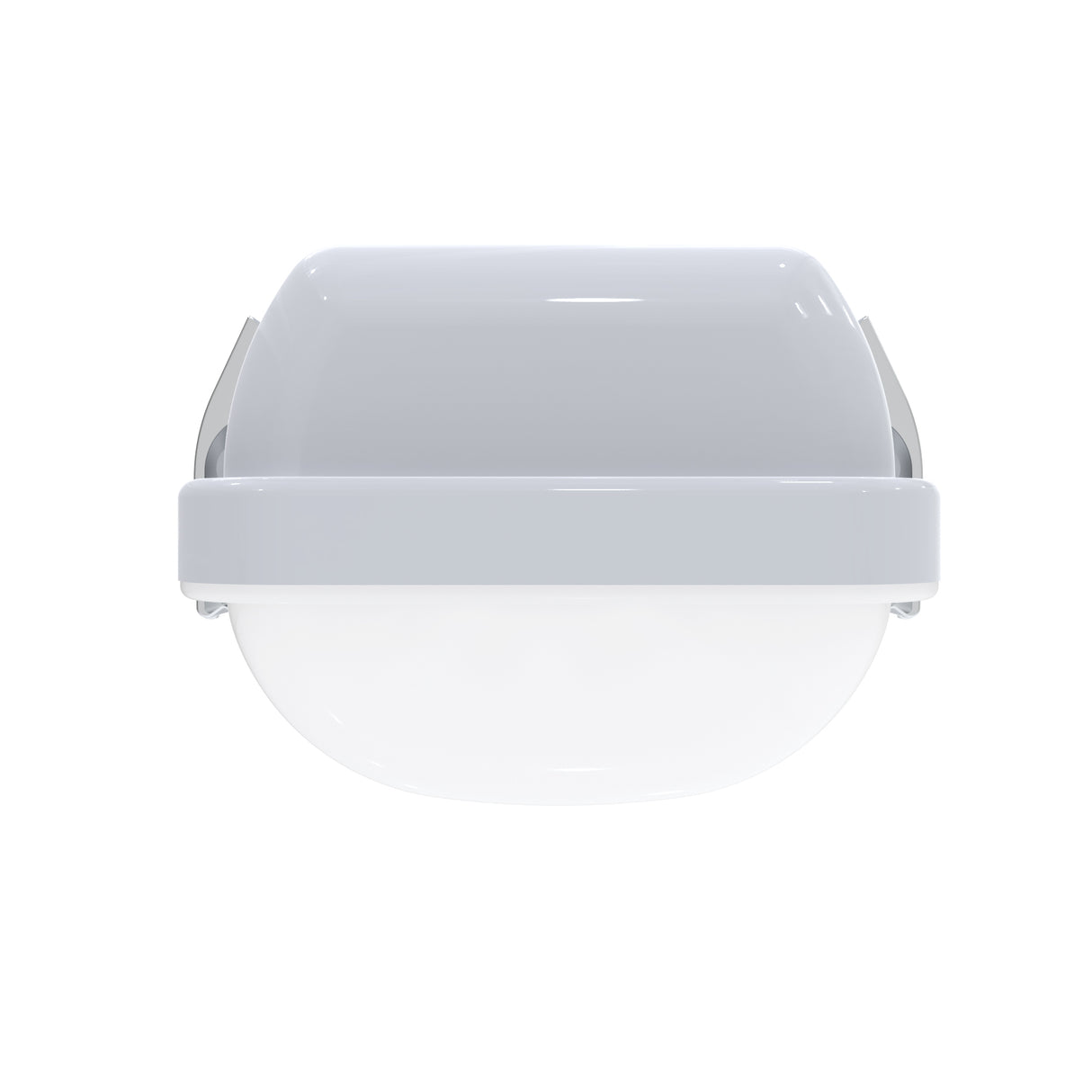 VT04 90W 8ft LED vapor tight light end cap close-up view showing waterproof sealing and durable housing detail