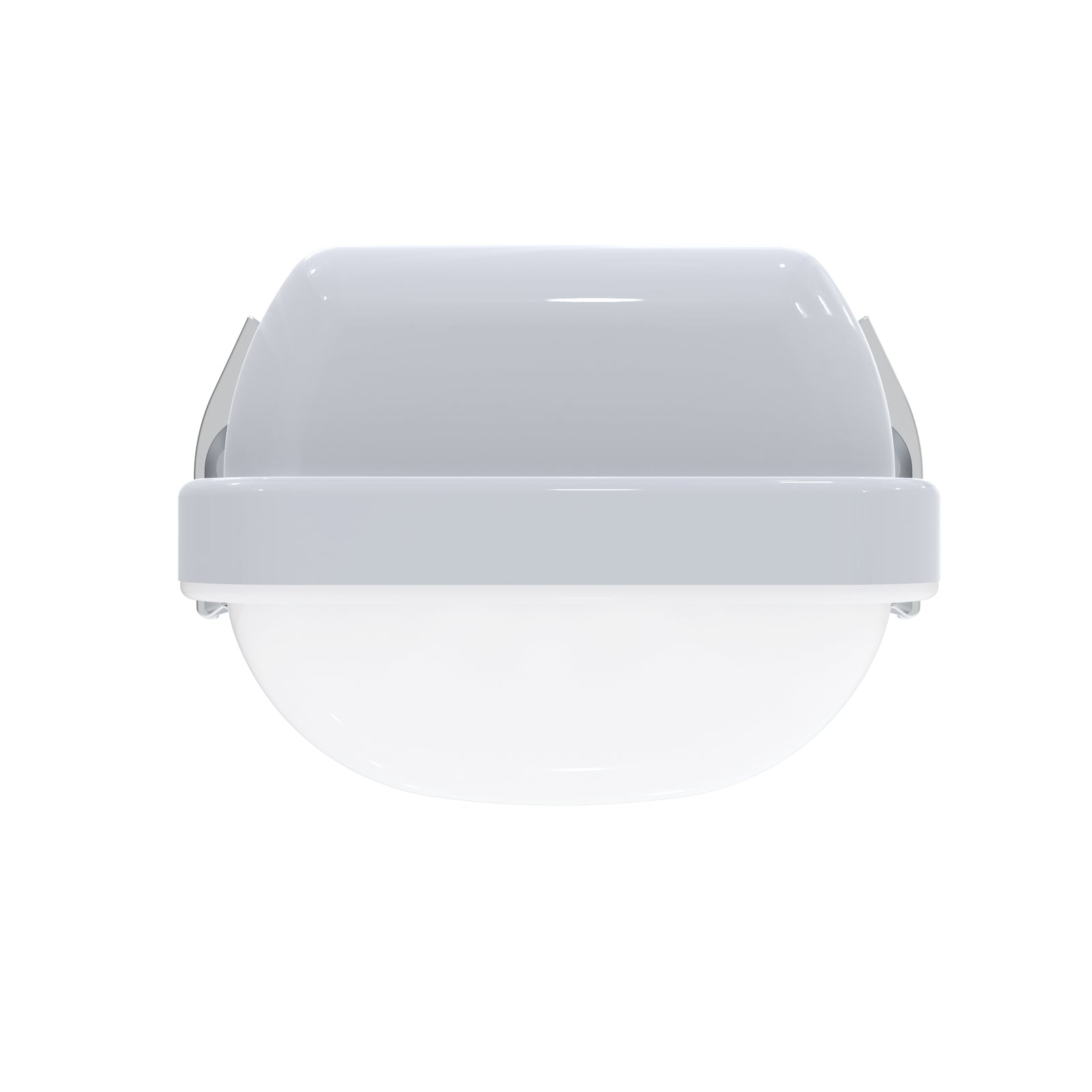 VT04 90W 8ft LED vapor tight light end cap close-up view showing waterproof sealing and durable housing detail