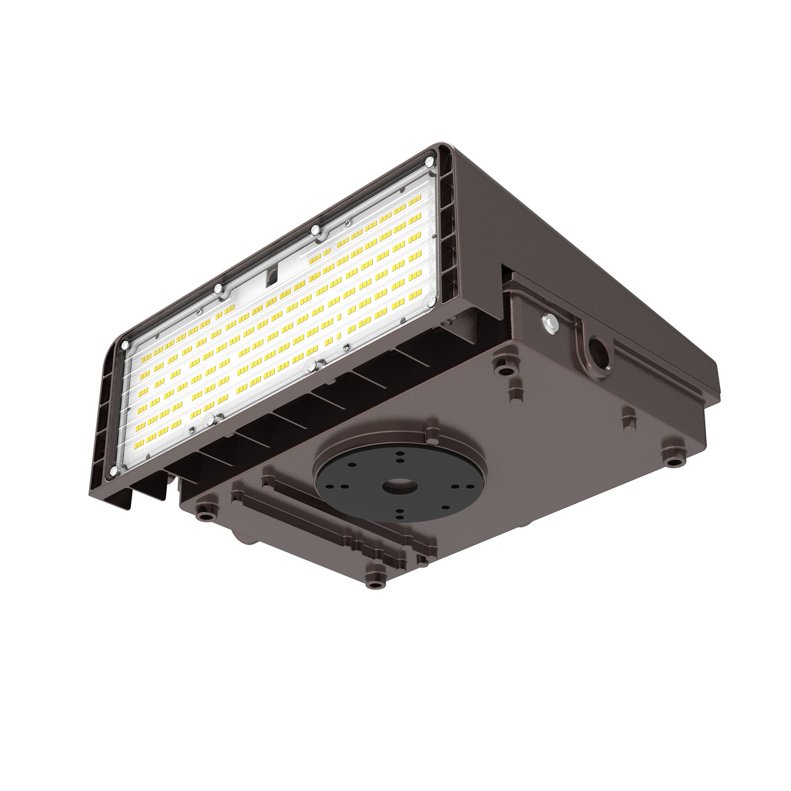 WP02 100W LED Wall Pack Light Bottom Angle View