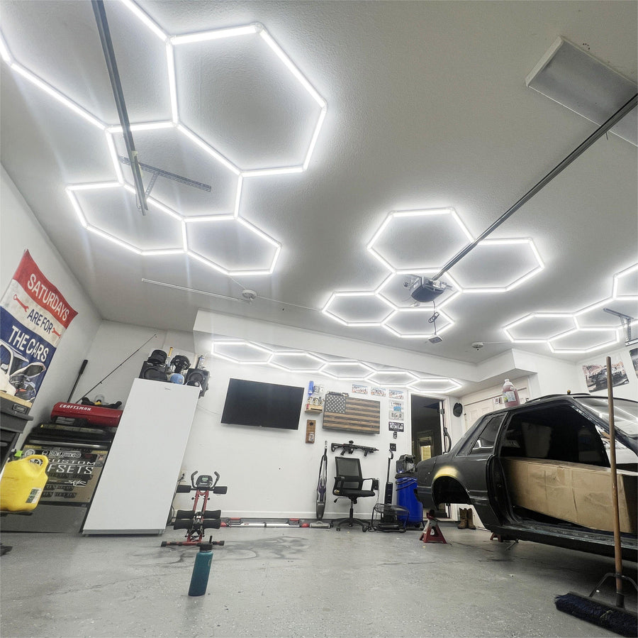 Hyperlite Led Installation Hyperlite Hexagon Garage Lights Gen 2: Super Bright & Easy Install