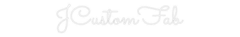 JCustomFab logo in white cursive font