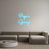 Custom Neon Light Papa's
Garage