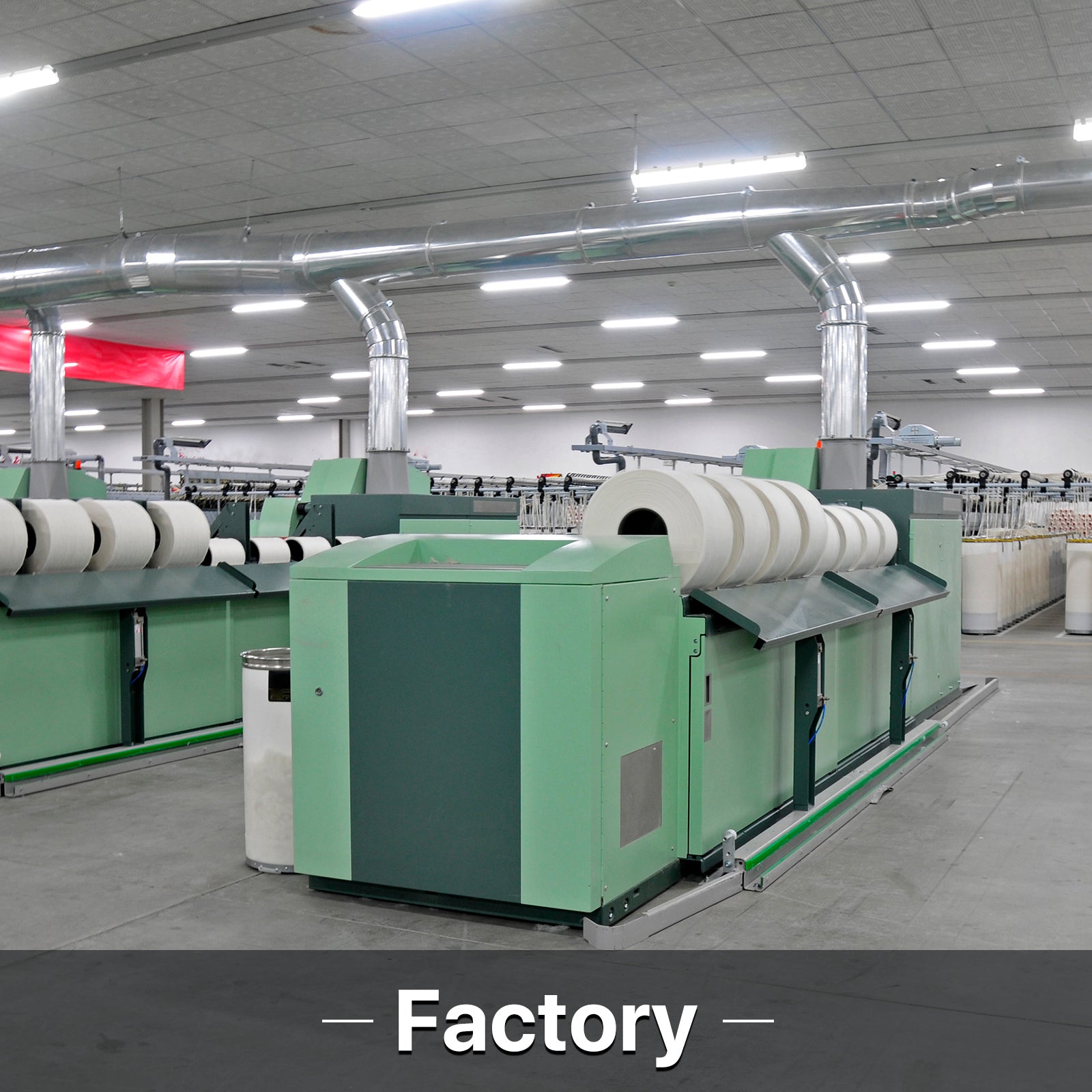 Factory illuminated by LED Vapor Tight Lights