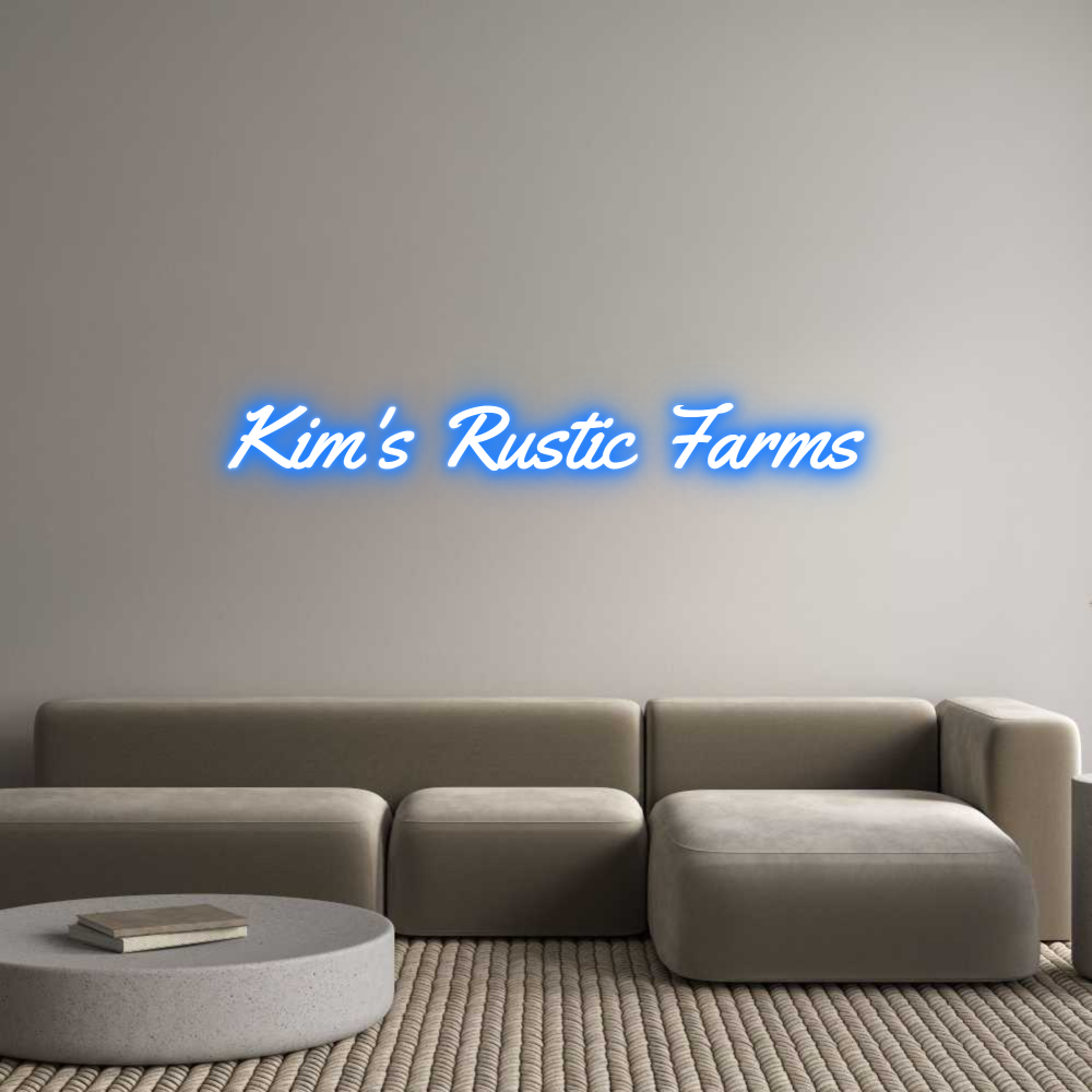 Custom Neon Light Kim's Rustic ...