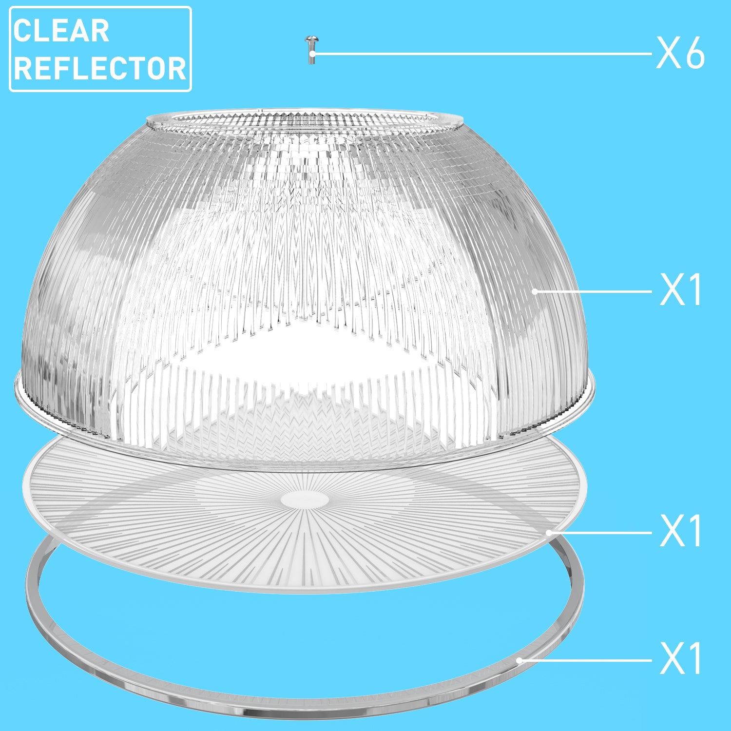 LED reflector, acrylic reflector