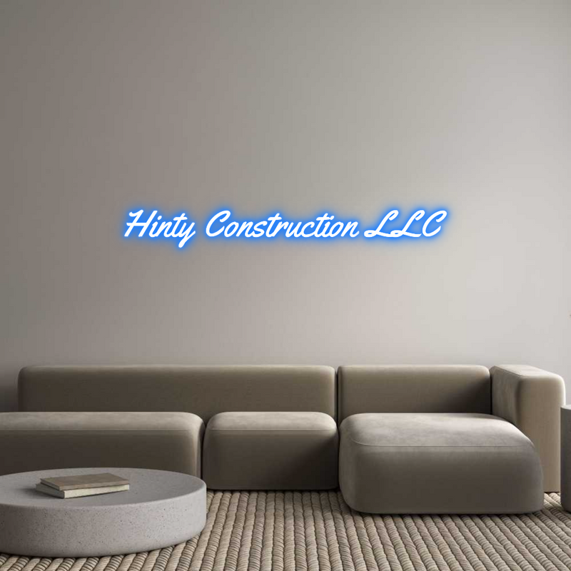 Custom Neon Sign for Hinty Construction LLC