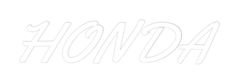 HONDA custom neon sign, white outline font, wall decor