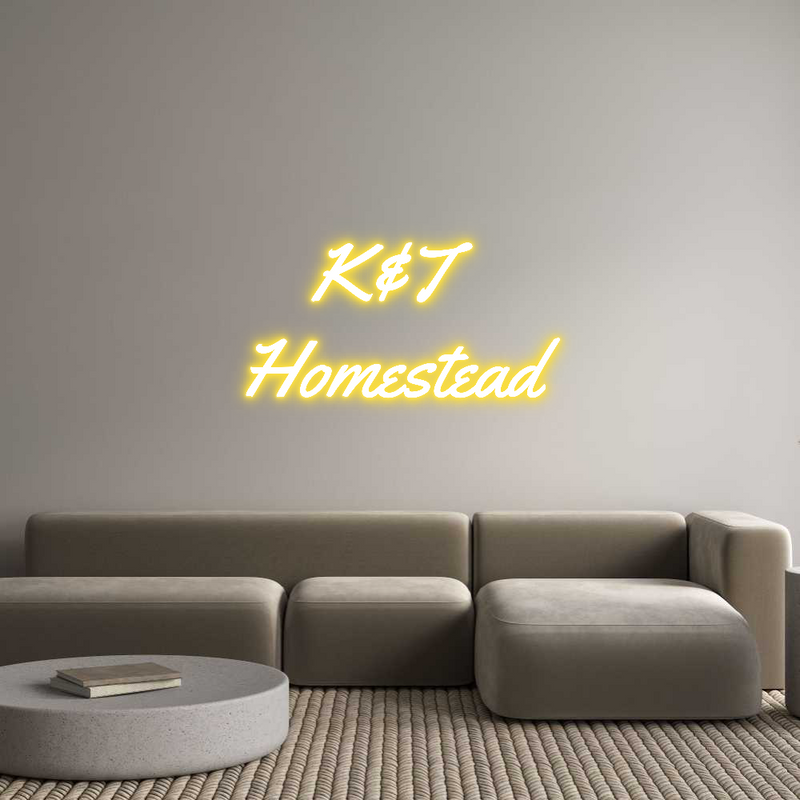 K&T Homestead custom neon sign, home decor