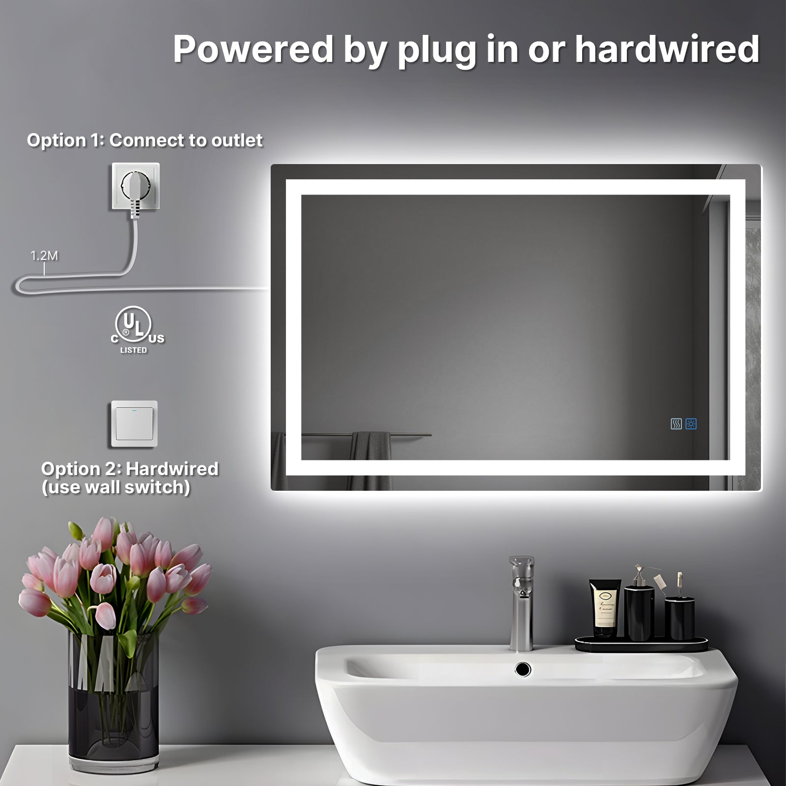 LED bathroom mirror