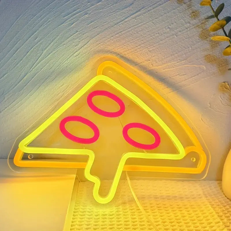 Pizza slice LED neon sign light