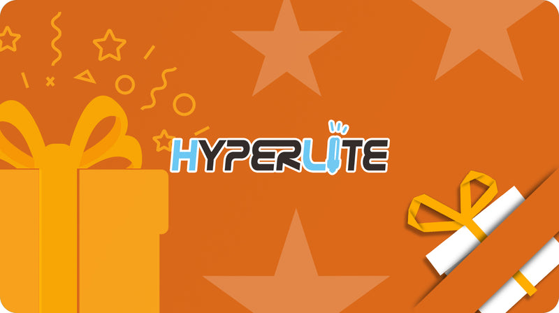 Hyperlite Gift Card design with gifts