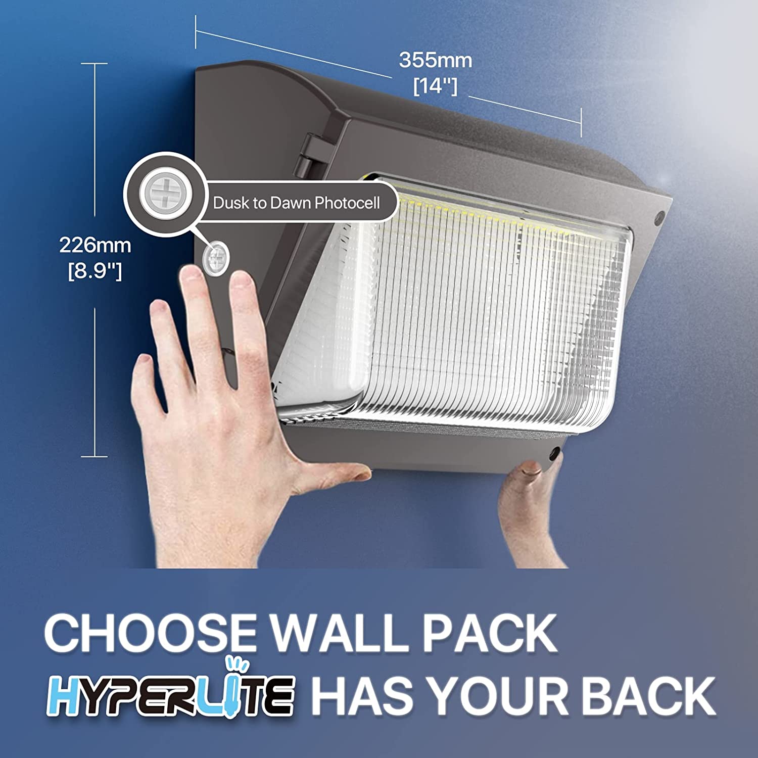 Wall Pack Light with Photocell Oval series